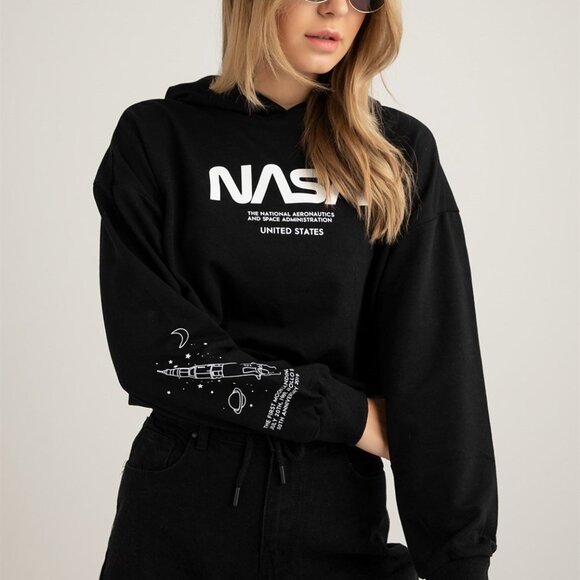 H&M Black Divided Hoodie Size XS - Picture 1 of 12